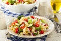 Healthy Homemade Pasta Salad Royalty Free Stock Photo