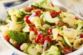 Healthy Homemade Pasta Salad Royalty Free Stock Photo