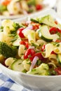 Healthy Homemade Pasta Salad Royalty Free Stock Photo