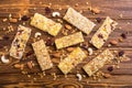 Healthy homemade snacks breakfast . Granola bars