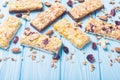 Healthy homemade snacks breakfast . Granola bars