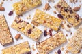 Healthy homemade snacks breakfast . Granola bars