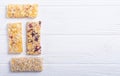 Healthy homemade snacks breakfast . Granola bars