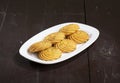 Healthy Homemade Sweet Cookies or Biscuits, Nan Khatai Royalty Free Stock Photo