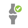 Healthy human joints with checkmark