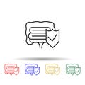 Healthy immune intestinal multi color icon. Simple thin line, outline vector of probiotics icons for ui and ux, website or mobile