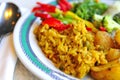 Healthy Indian vegetarian set meal