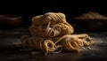 Healthy Italian pasta meal, homemade with freshness generated by AI Royalty Free Stock Photo