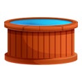 Healthy jacuzzi icon, cartoon style