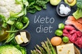 Healthy ketogenic low carb food for balanced diet Royalty Free Stock Photo