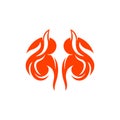 Healthy Kidney Fire Hot Modern Creative Logo