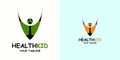 Healthy kids logo design, child icon -vector Royalty Free Stock Photo