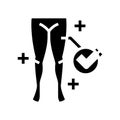 healthy legs glyph icon vector illustration