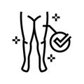 healthy legs line icon vector illustration
