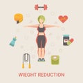 Healthy life concept vector illustration set peopl Royalty Free Stock Photo