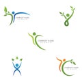 Healthy Life people Logo template vector icon. Royalty Free Stock Photo