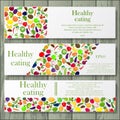 Healthy life style banners