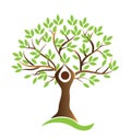 Healthy life tree human symbol vector Royalty Free Stock Photo