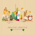 Healthy lifestyle background