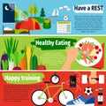 Healthy lifestyle banners