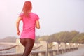 Healthy lifestyle beautiful asian woman running Royalty Free Stock Photo