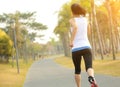 Healthy lifestyle beautiful asian woman running Royalty Free Stock Photo
