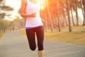 Healthy lifestyle beautiful asian woman running Royalty Free Stock Photo