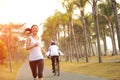 Healthy lifestyle beautiful asian woman running Royalty Free Stock Photo