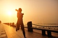 Healthy lifestyle beautiful asian woman running Royalty Free Stock Photo