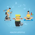 Healthy Lifestyle and Fitness Concept Royalty Free Stock Photo