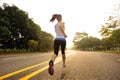 Healthy lifestyle fitness sports woman running Royalty Free Stock Photo