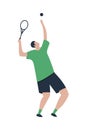 Man Plays Tennis Composition Royalty Free Stock Photo