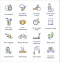 Healthy Lifestyle Icons - Outline Series