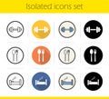 Healthy lifestyle icons set Royalty Free Stock Photo