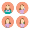 Healthy lifestyle infographic icon set. sleep well,drink water,exercise,eating healthy.