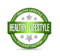 healthy lifestyle seal illustration design