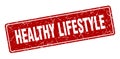 healthy lifestyle sign. healthy lifestyle grunge stamp. Royalty Free Stock Photo