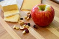 Cheese plate with Apples Royalty Free Stock Photo