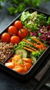 Healthy light eating lunch boxes Royalty Free Stock Photo