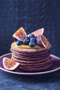 Healthy lilac pancakes