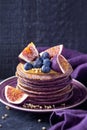 Healthy lilac pancakes