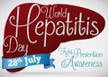 Healthy Liver Promoting Prevention of Hepatic Diseases in Hepatitis Day, Vector Illustration