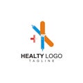 Healthy Logo with Serum Vacum design