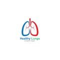 Healthy Lung Logo Template Design Vector, Emblem, Design Concept, Creative Symbol, Icon.
