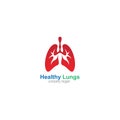 Healthy Lung Logo Template Design Vector, Emblem, Design Concept, Creative Symbol, Icon.