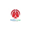 Healthy Lung Logo Template Design Vector, Emblem, Design Concept, Creative Symbol, Icon.