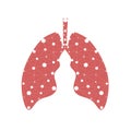 Healthy lungs 3d medicine connected model. Triangle connected dots point. Online doctor World Tuberculosis day modern innovative t