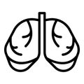 Healthy lungs icon outline vector. Medical xray