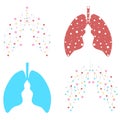 Healthy lungs medicine connected model se. Triangle connected dots point. Online doctor World Tuberculosis day modern innovative t