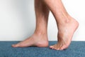 Healthy male feet feeling comfortable Royalty Free Stock Photo